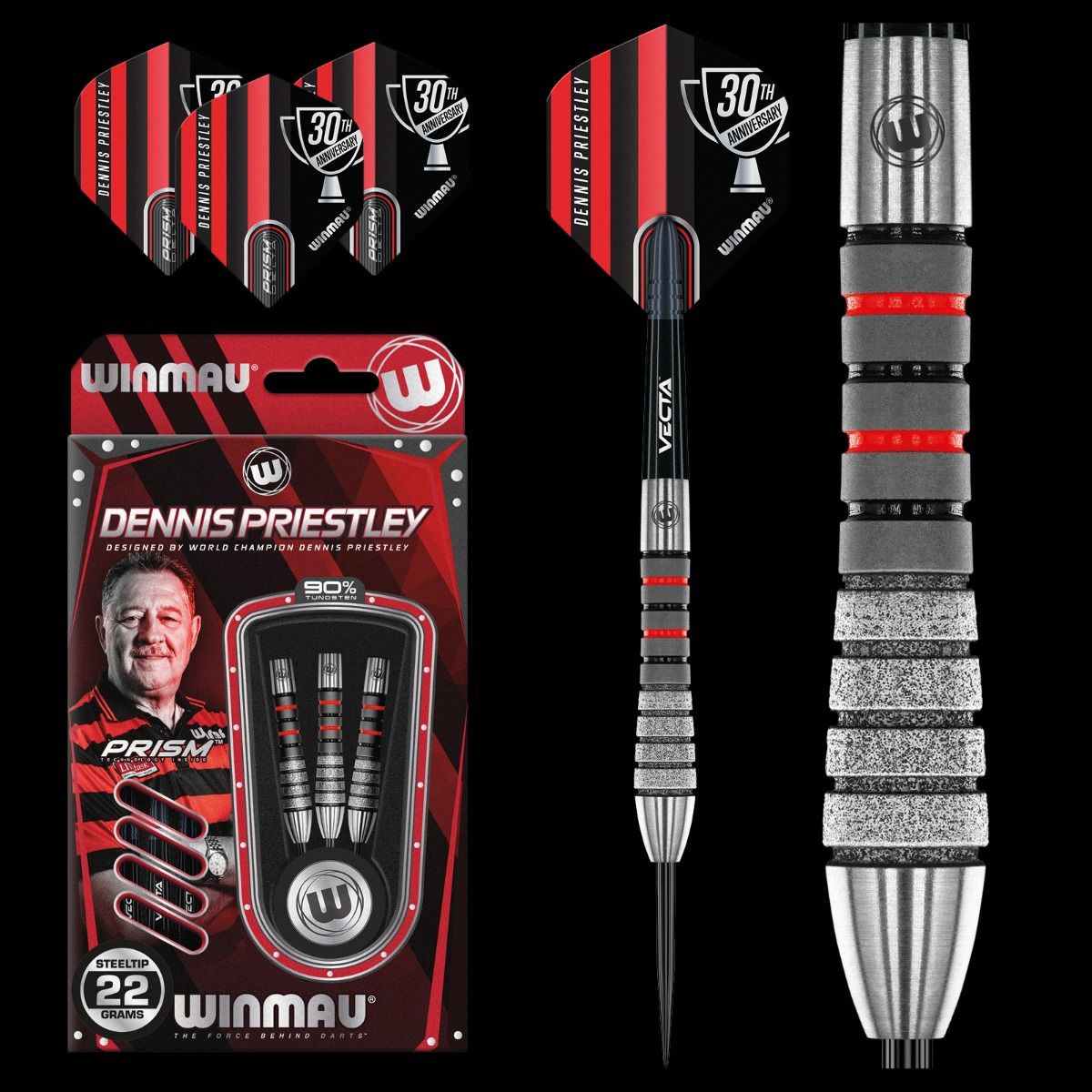 Dennis Priestley Diamond 3-Zero 22 Gram Dartpijlen