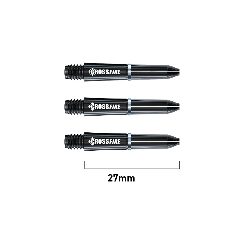 Black Crossfire Extra Short Dart Shafts