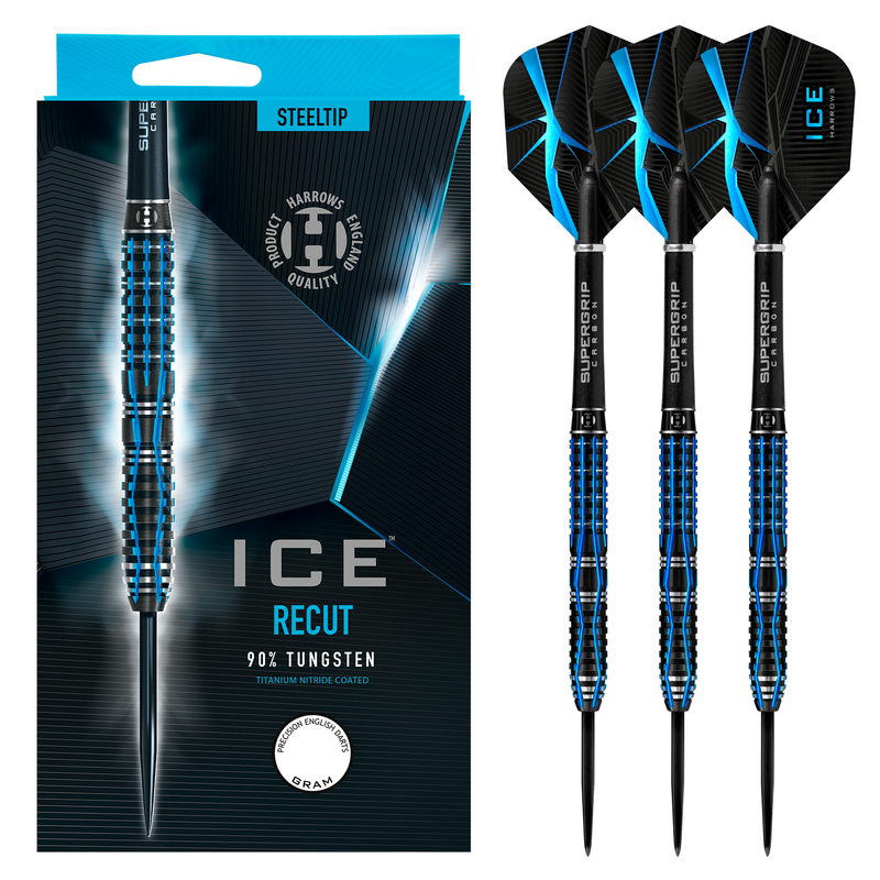 Harrows Ice Recrut 90% black 22g Dartpijlen