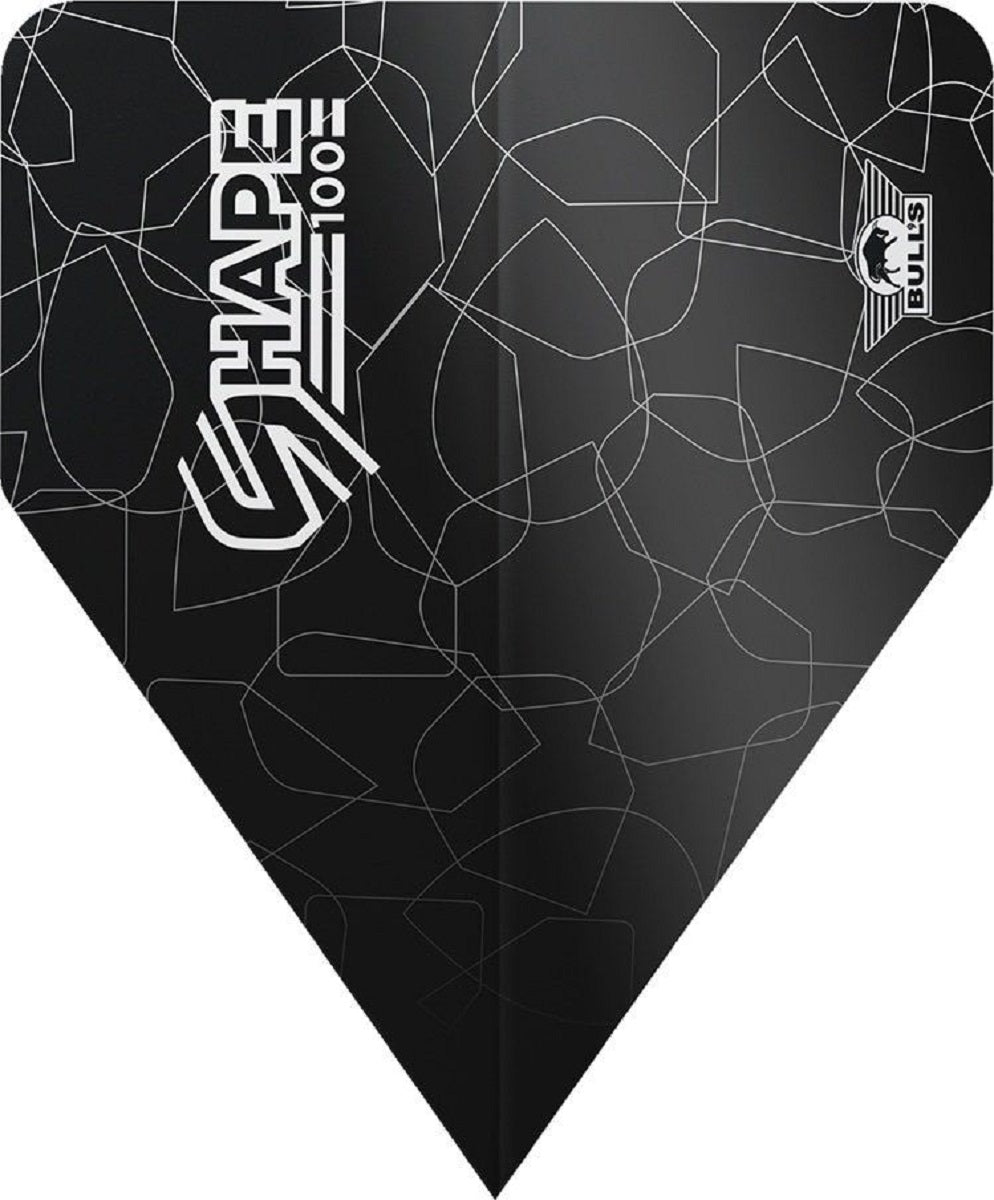 BULL's Delta Shape 100 Black Dart Flights