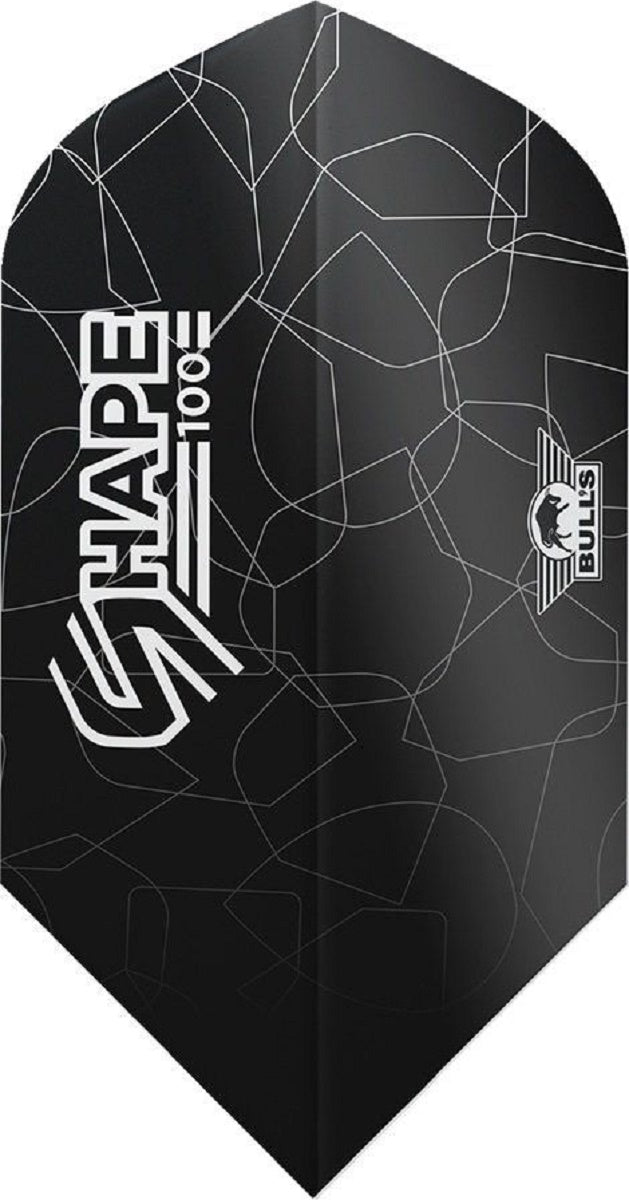 BULL's Slim Shape 100 Black Dart Flights
