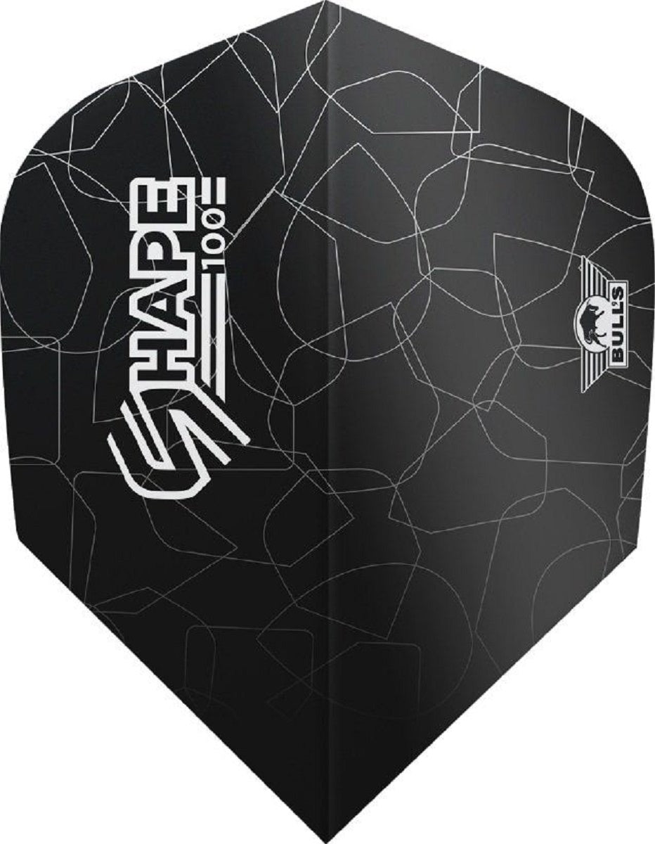 BULL's Normal Shape 100 Black Dart Flights