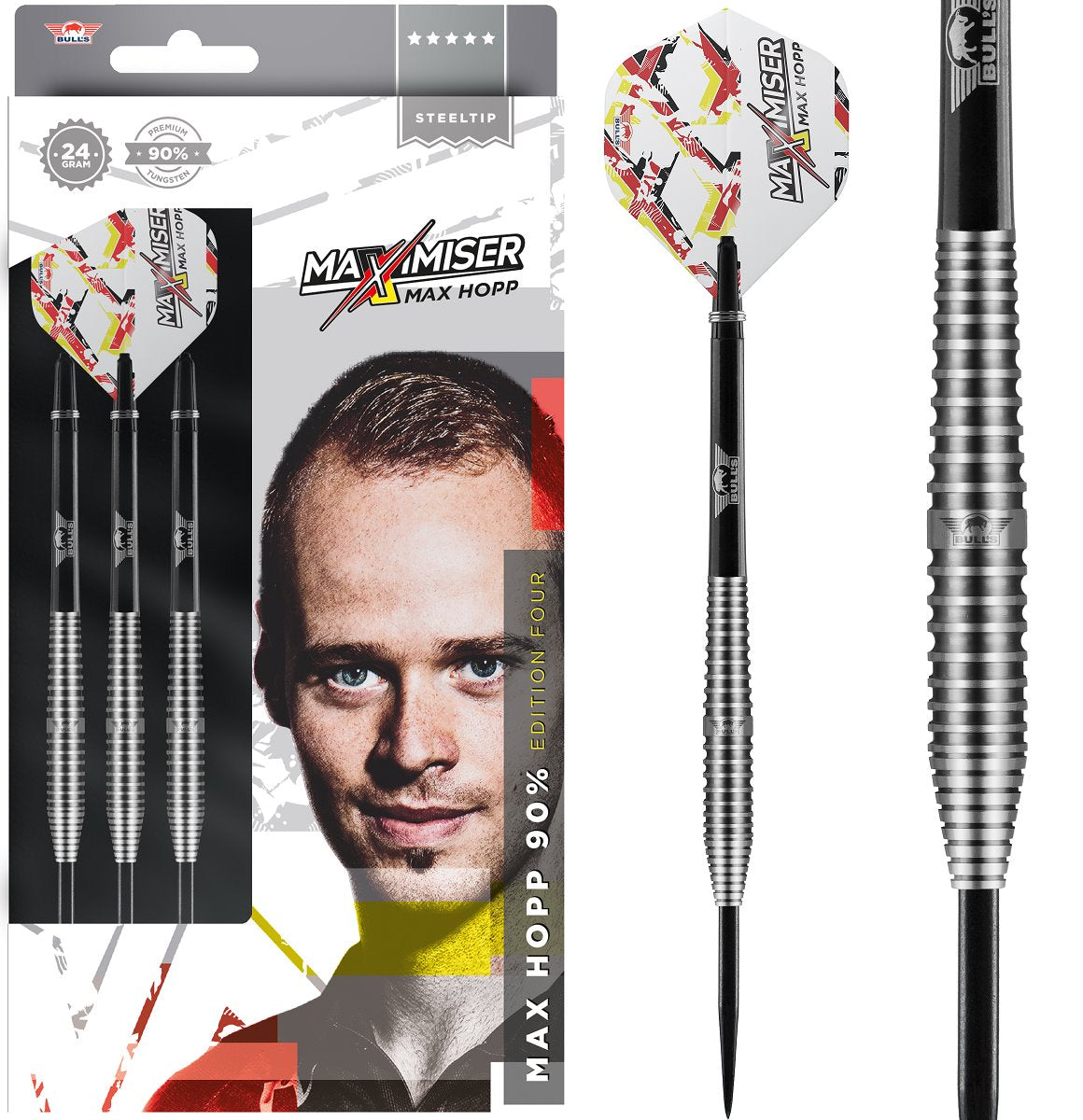 Max Hopp 90% E4 Steel 23g Dartpijlen