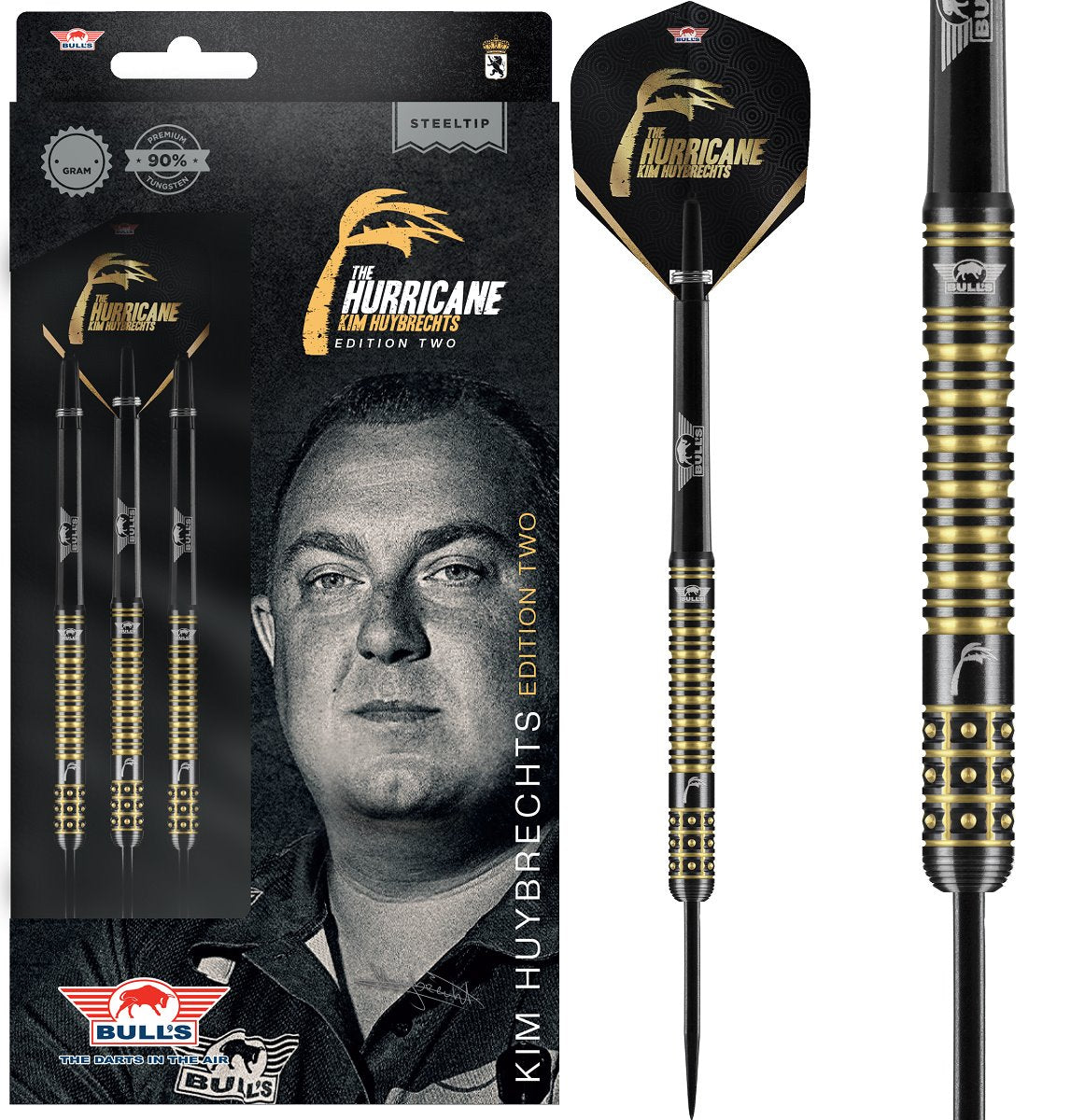 Kim Huybrechts 90% E2 Black Steel 23g Dartpijlen