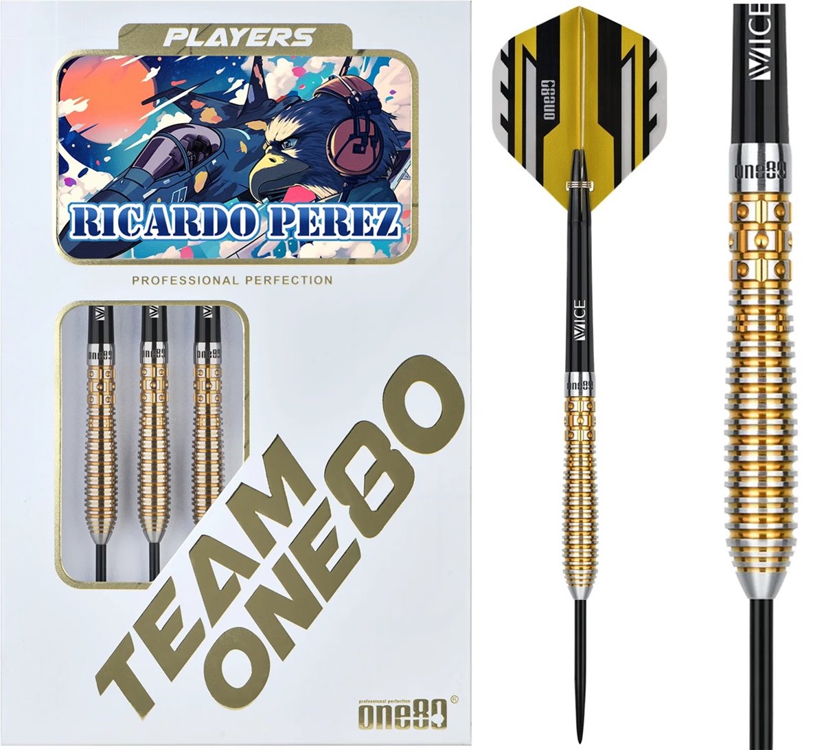 Team one80 Ricardo Perez 22g Dartpijlen