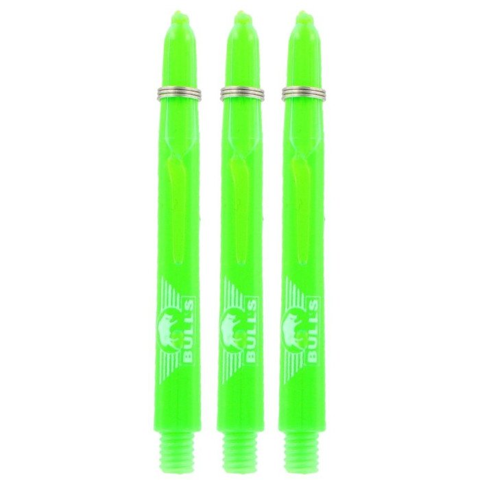BULL's Glowhite + ring Short Green Dart Shafts