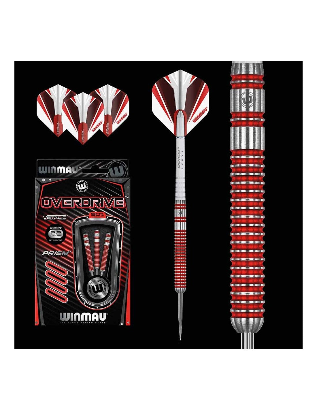 Winmau Overdrive 25 Gram Dartpijlen