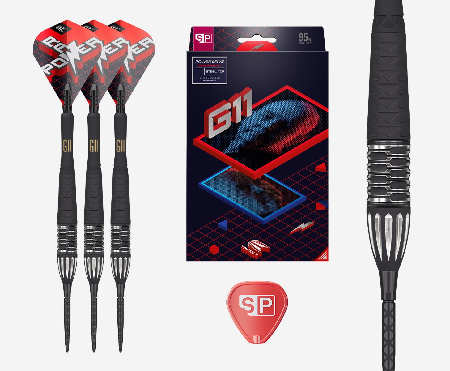 Phil Taylor Rawpower 95% 22 Gram Dartpijlen