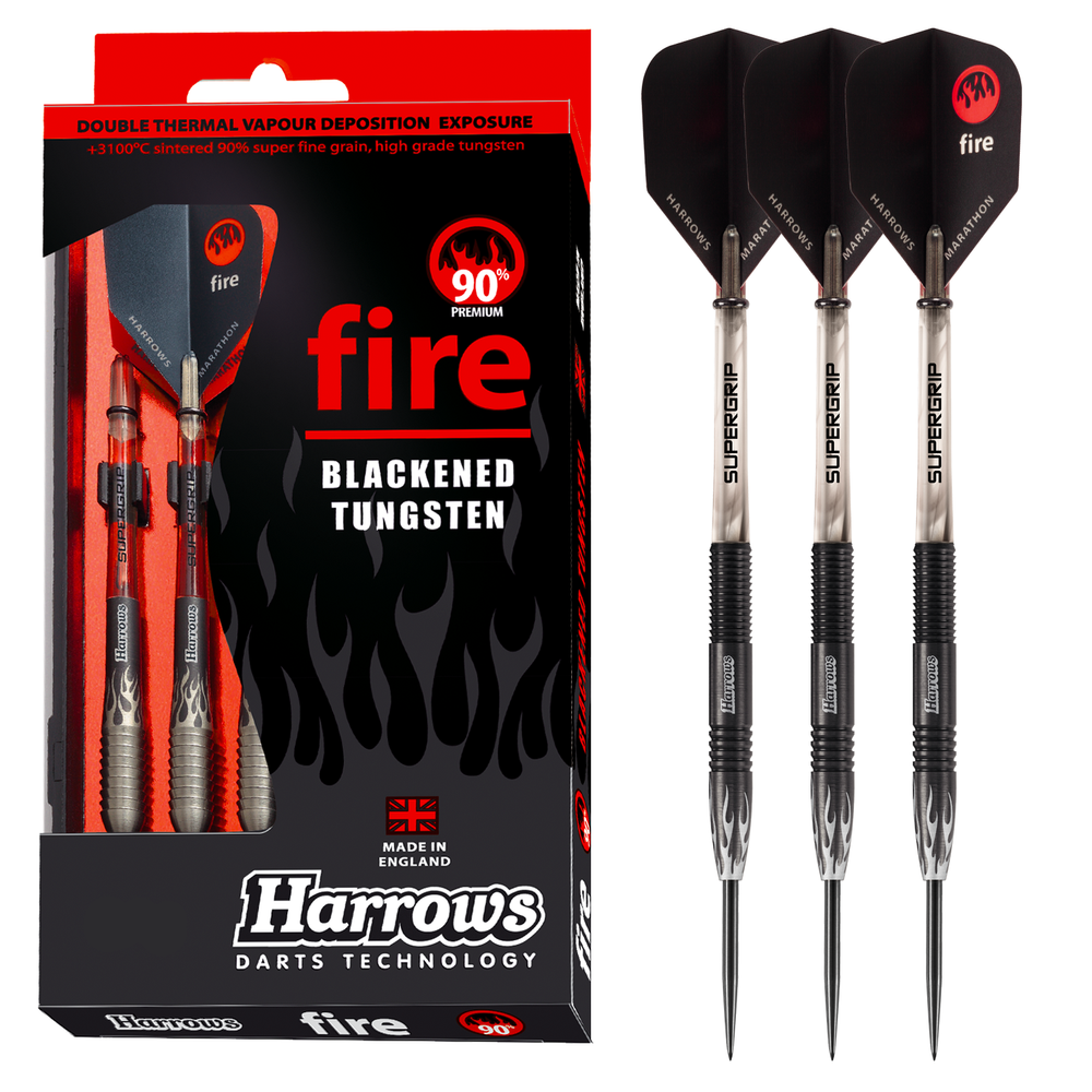 Harrows Fire Blackened Tungsten 90% 21g Dartpijlen