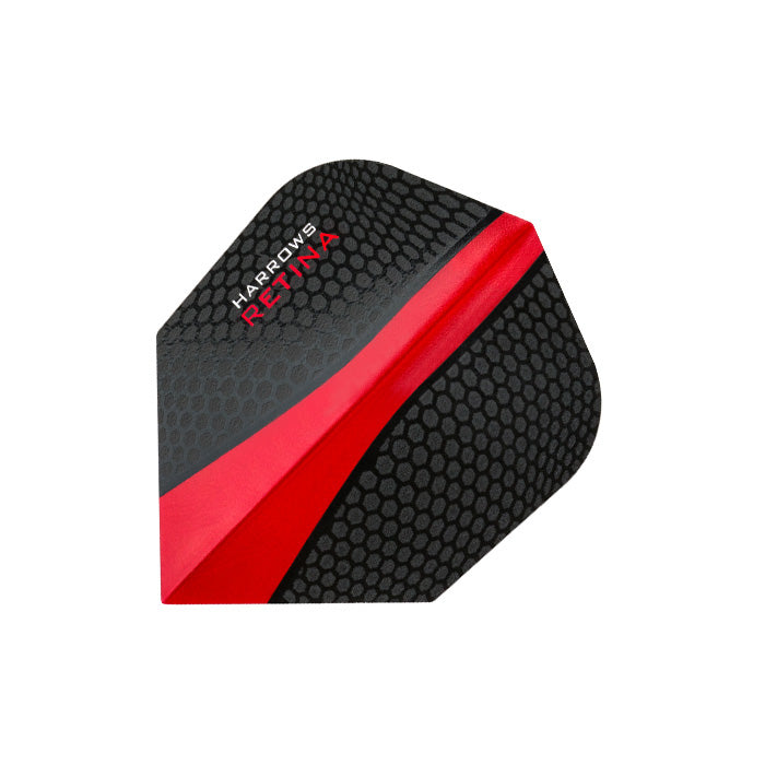 Harrows Retina HD Central Display Tough Outer Laminate Black/Red Dart Flights