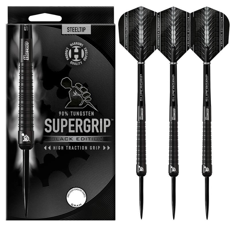 Harrows Super Grip 90% 25g black Dartpijlen